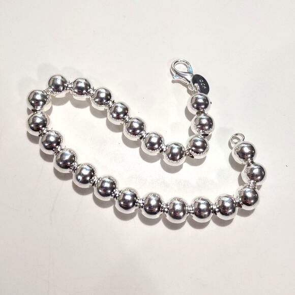 925 Silver Pearl Bracelet Sterling Silver Jewelry Christmas Birthday Gift NEW